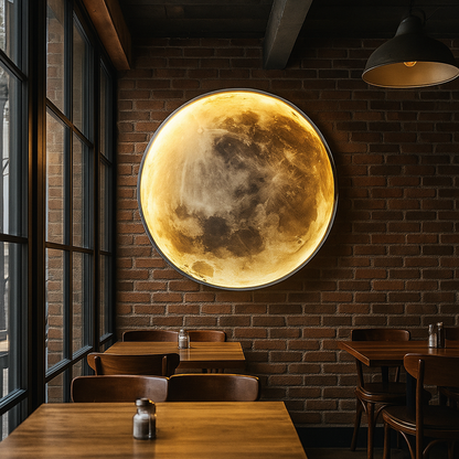 Realistyczna Lampa Ścienna Pełnia Księżyca | Dekoracyjna