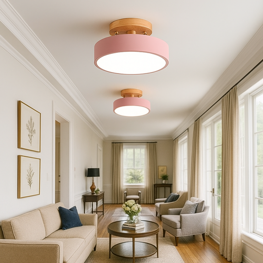 Skandynawska Okrągła Lampa Sufitowa LED | Nowoczesna