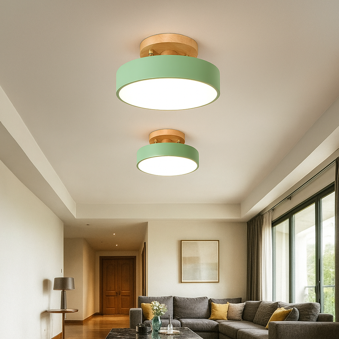 Skandynawska Okrągła Lampa Sufitowa LED | Nowoczesna