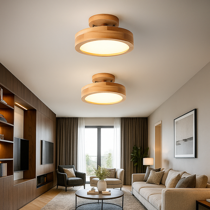 Skandynawska Okrągła Lampa Sufitowa LED | Nowoczesna