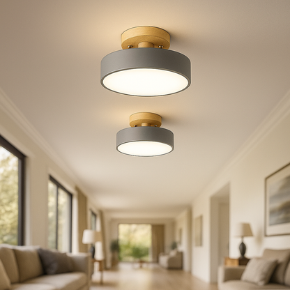 Skandynawska Okrągła Lampa Sufitowa LED | Nowoczesna