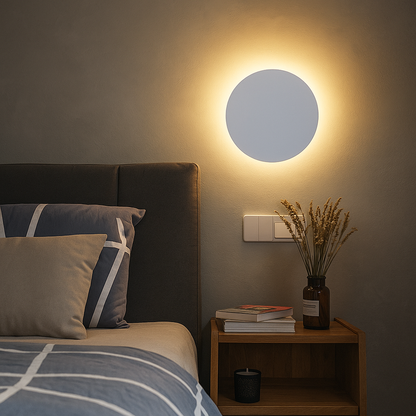 Okrągła Metalowa Lampa Ścienna LED | Nowoczesna