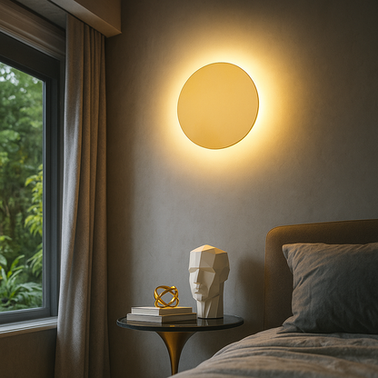 Okrągła Metalowa Lampa Ścienna LED | Nowoczesna