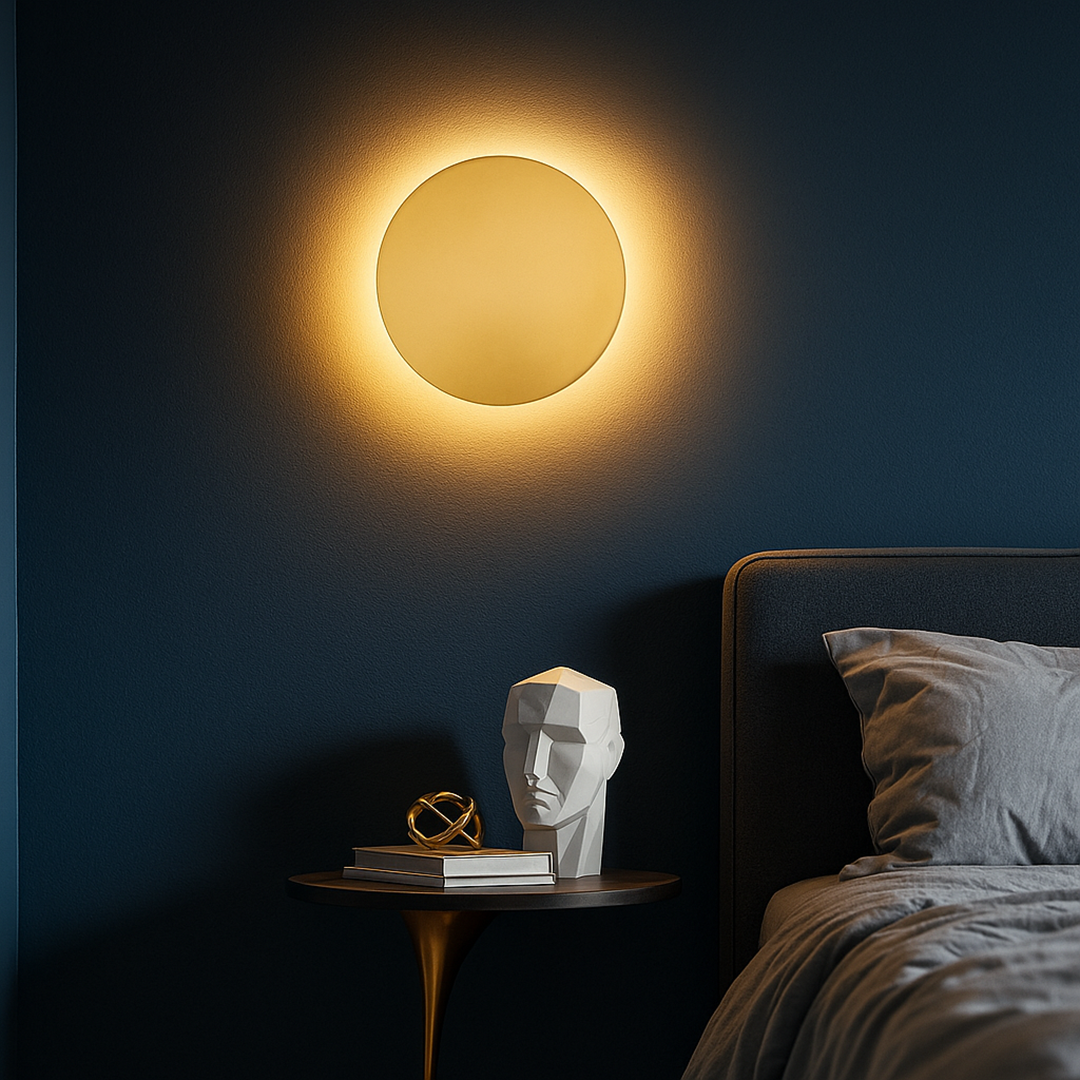 Okrągła Metalowa Lampa Ścienna LED | Nowoczesna