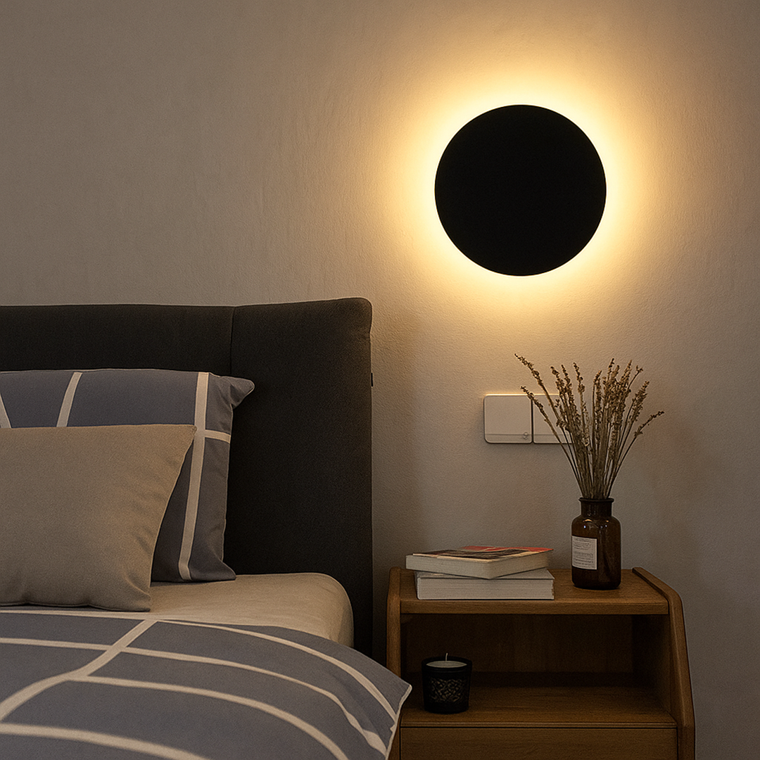 Okrągła Metalowa Lampa Ścienna LED | Nowoczesna