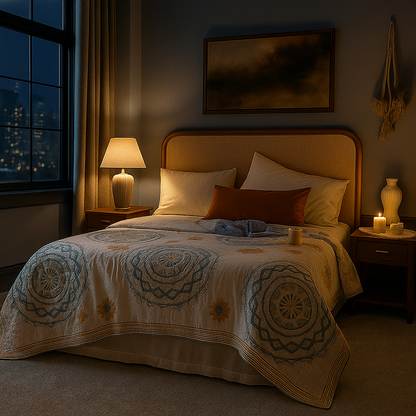 Koc Z Nadrukiem Mandali | Vintage