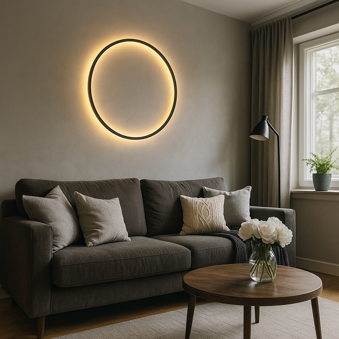Nowoczesna Okrągła Lampa Ścienna | Skandynawska