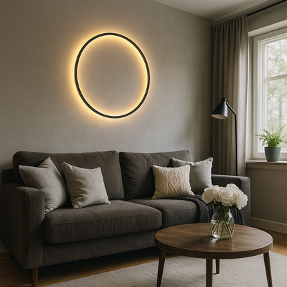 Nowoczesna Okrągła Lampa Ścienna | Skandynawska