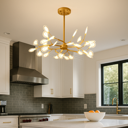 Żyrandol W Kształcie Gałęzi Z Owadami | Vintage