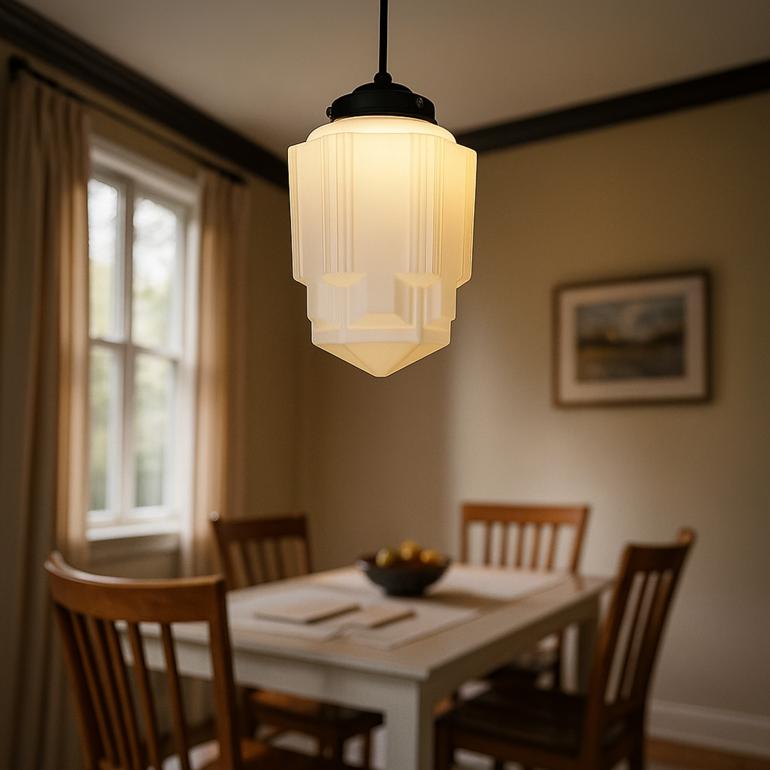 Lampa Wisząca Z Matowego Szkła | Geometryczna