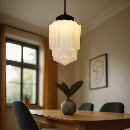 Lampa Wisząca Z Matowego Szkła | Geometryczna