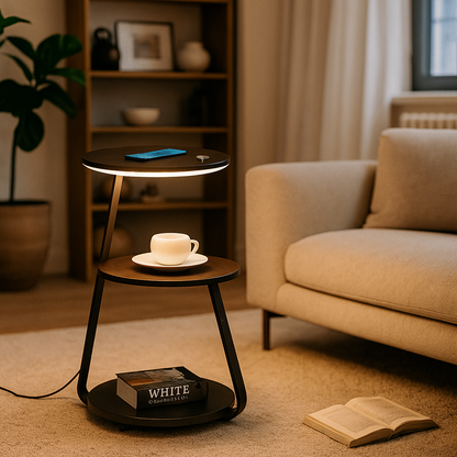 Stolik Warstwowy Z Oświetleniem | Nowoczesny Stolik Kawowy