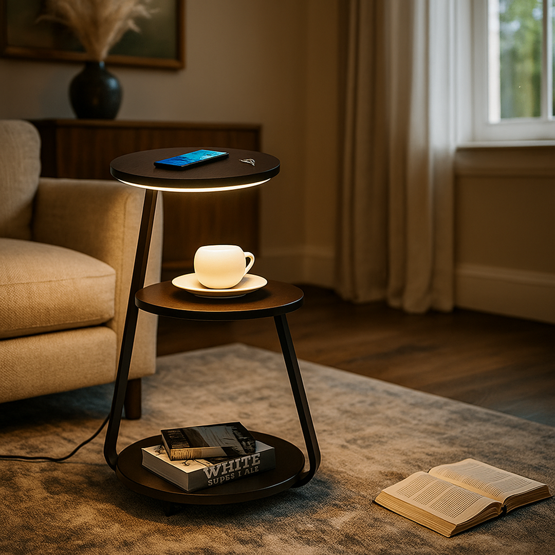 Stolik Warstwowy Z Oświetleniem | Nowoczesny Stolik Kawowy