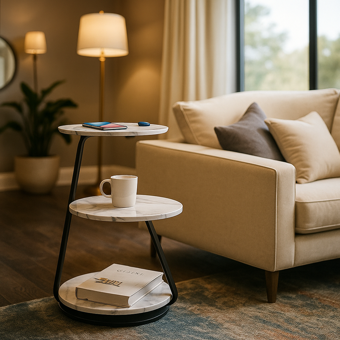 Stolik Warstwowy Z Oświetleniem | Nowoczesny Stolik Kawowy