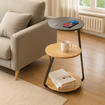 Stolik Warstwowy Z Oświetleniem | Nowoczesny Stolik Kawowy