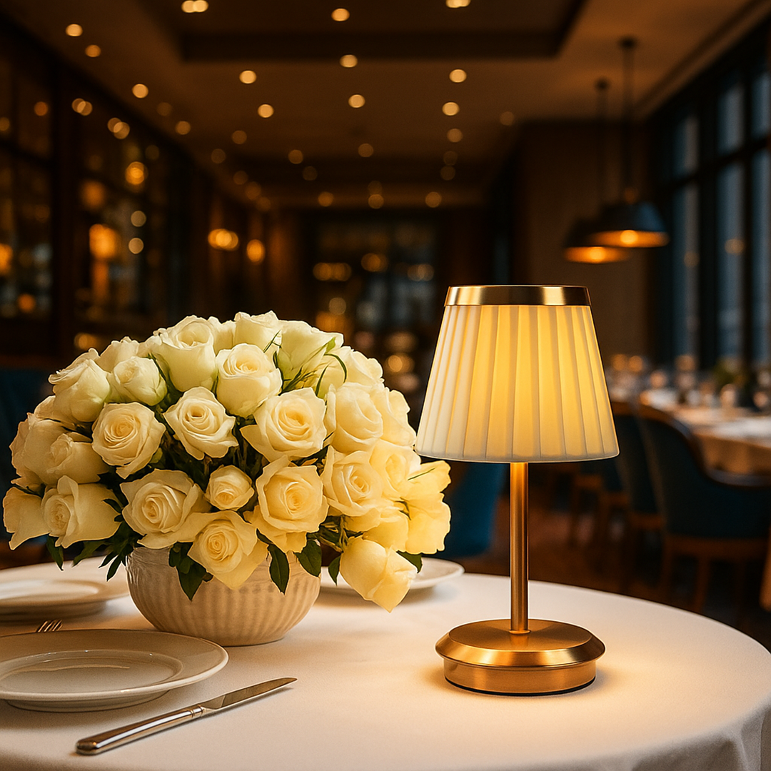 Lampa Stołowa Z Tkaninowym Kloszem | Idealna Do Czytania