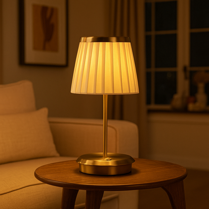 Lampa Stołowa Z Tkaninowym Kloszem | Idealna Do Czytania