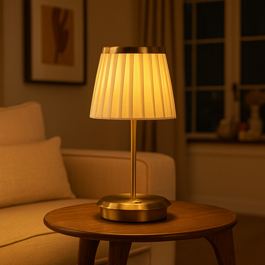 Lampa Stołowa Z Tkaninowym Kloszem | Idealna Do Czytania