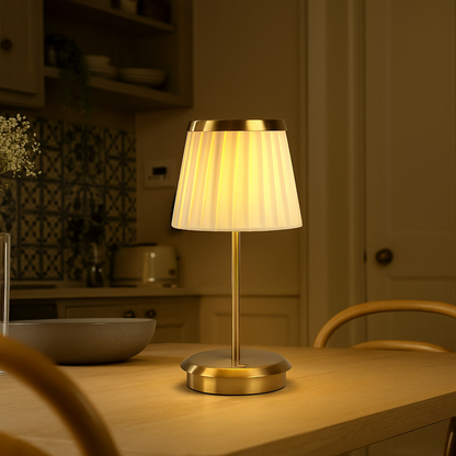 Lampa Stołowa Z Tkaninowym Kloszem | Idealna Do Czytania