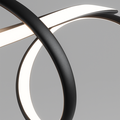 Czarny Żyrandol LED | Nowoczesny Design