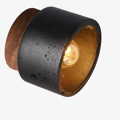 Lampa Sufitowa Z Kamiennym Wykończeniem | Nowoczesna