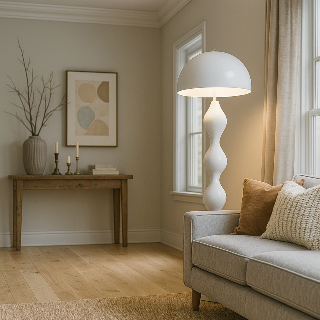 Nowoczesna Smukła Lampa Podłogowa | Styl Skandynawski