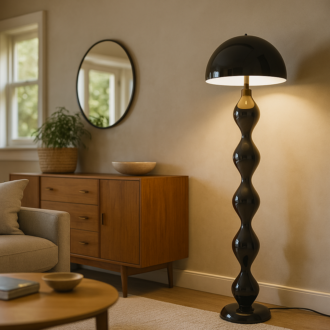 Nowoczesna Smukła Lampa Podłogowa | Styl Skandynawski