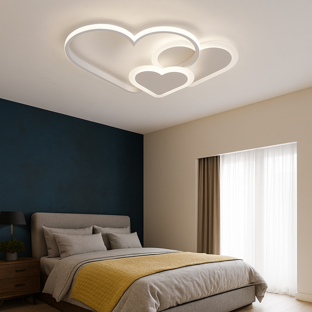 Lampa Sufitowa Z Motywem Serca | Do Pokoju Dziecięcego