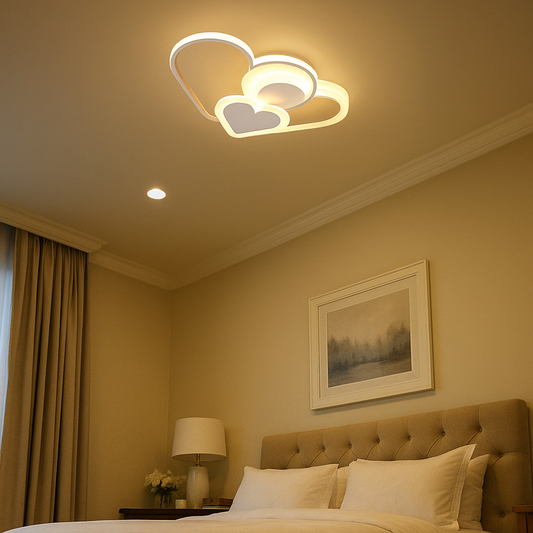 Lampa Sufitowa Z Motywem Serca | Do Pokoju Dziecięcego