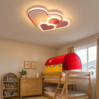 Lampa Sufitowa Z Motywem Serca | Do Pokoju Dziecięcego