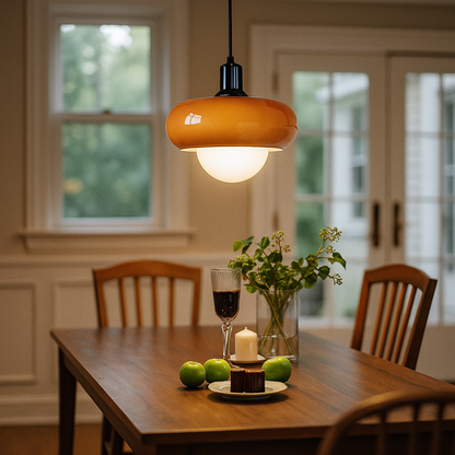 Szklana Lampa Wisząca Bauhaus | Kolor Kawowy