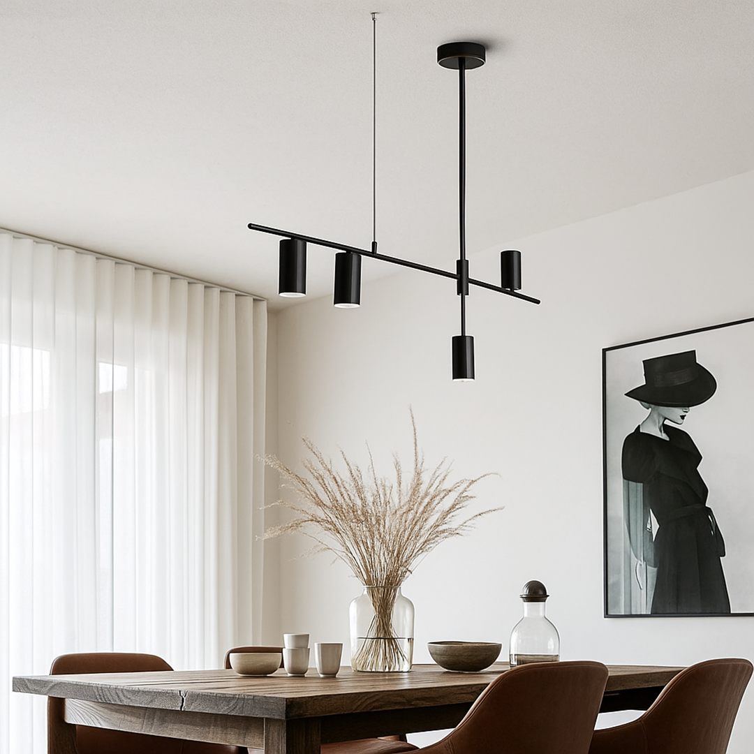 Nowoczesna Czarna Lampa Wisząca | Rustykalny Wystrój