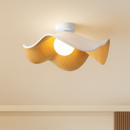 Nordycka Drewniana Lampa Sufitowa | Rzeźbiarska Forma