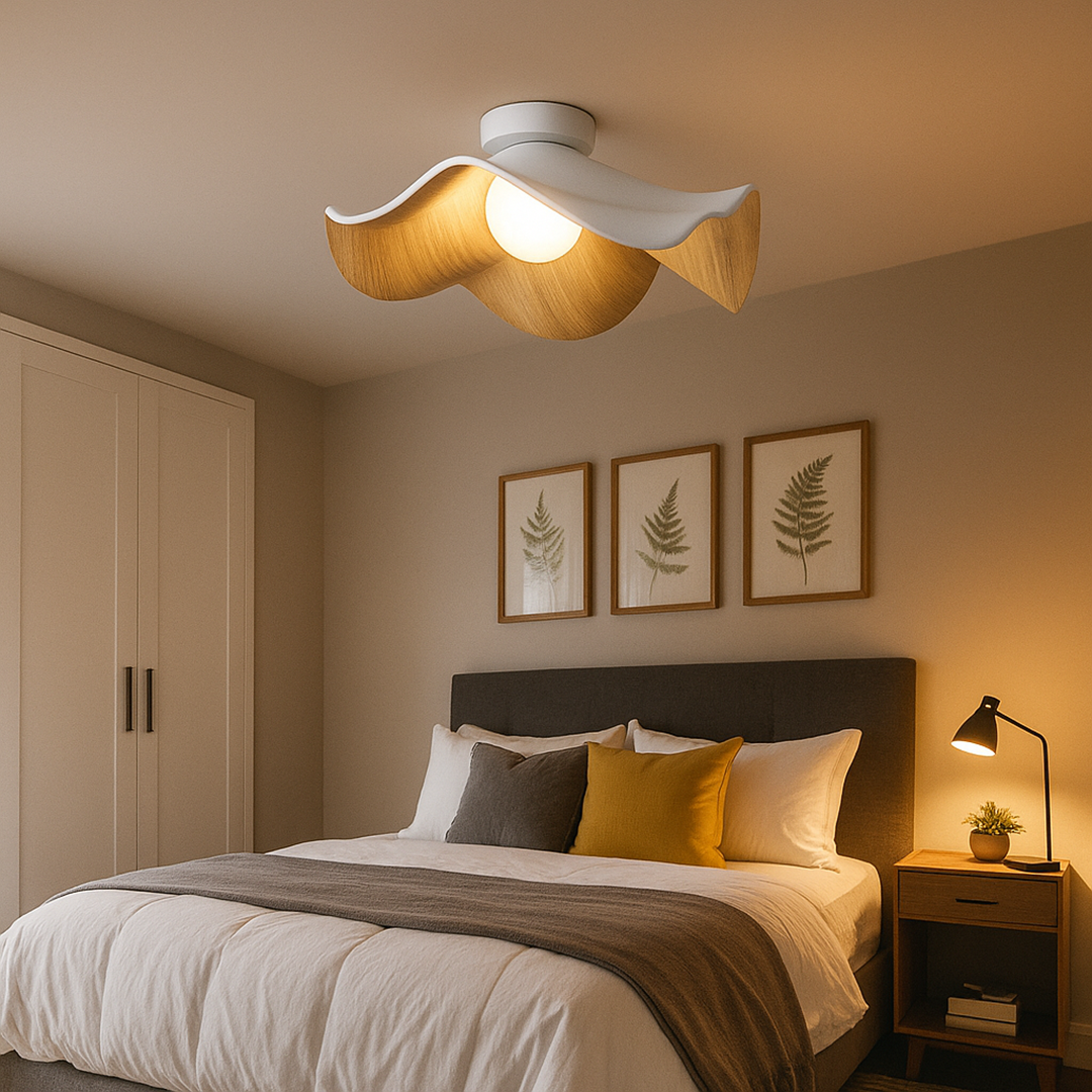 Nordycka Drewniana Lampa Sufitowa | Rzeźbiarska Forma