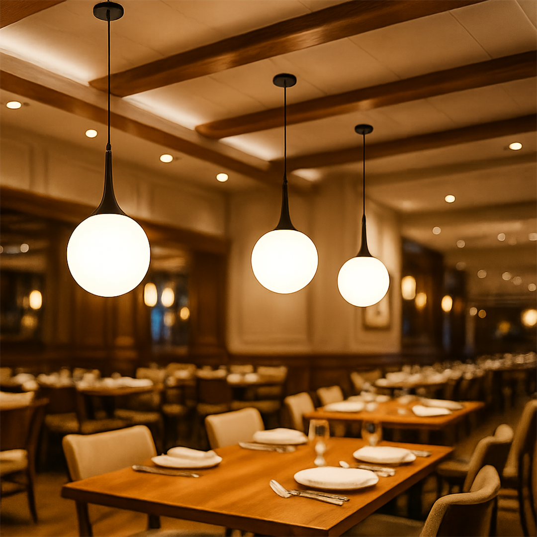 Metalowa Lampa Sufitowa | Szkło