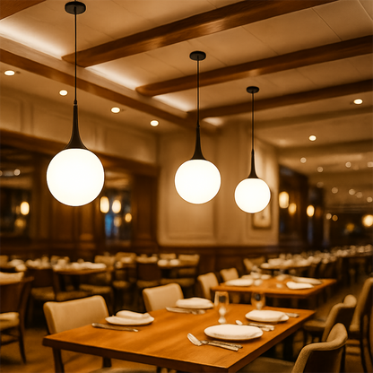 Metalowa Lampa Sufitowa | Szkło