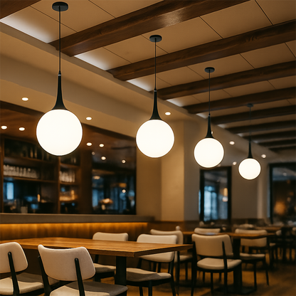 Metalowa Lampa Sufitowa | Szkło