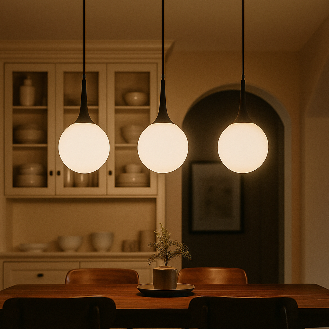 Metalowa Lampa Sufitowa | Szkło