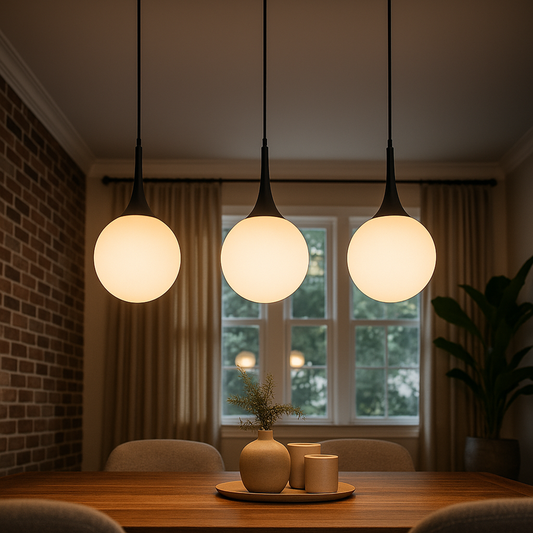 Metalowa Lampa Sufitowa | Szkło