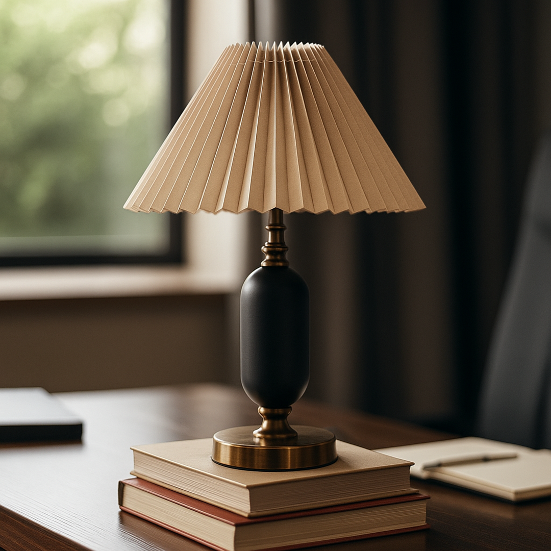 Metalowa Lampa Stołowa | Żelazo Tkanina