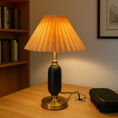 Metalowa Lampa Stołowa | Żelazo Tkanina