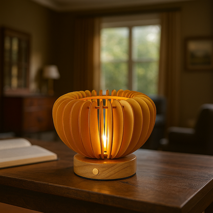 Drewniana Lampa Stołowa | Ładowalna