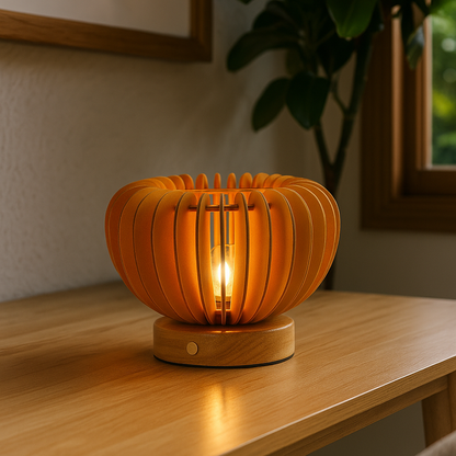 Drewniana Lampa Stołowa | Ładowalna