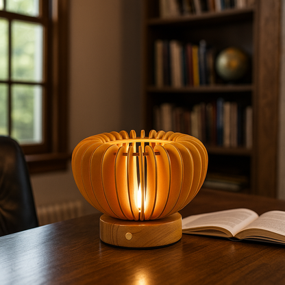 Drewniana Lampa Stołowa | Ładowalna