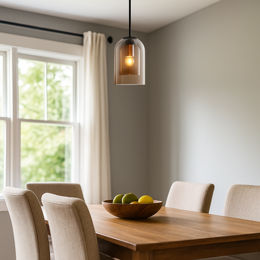 Podwójna Szklana Lampa Wisząca | Luksusowa