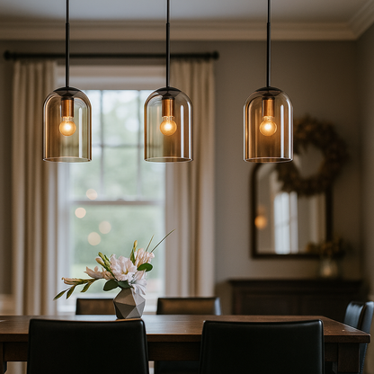 Podwójna Szklana Lampa Wisząca | Luksusowa