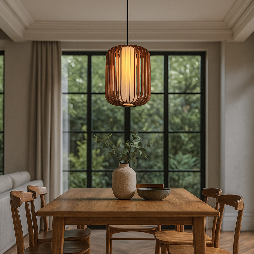 Drewniana Lampa Wisząca | Skandynawska Inspiracja