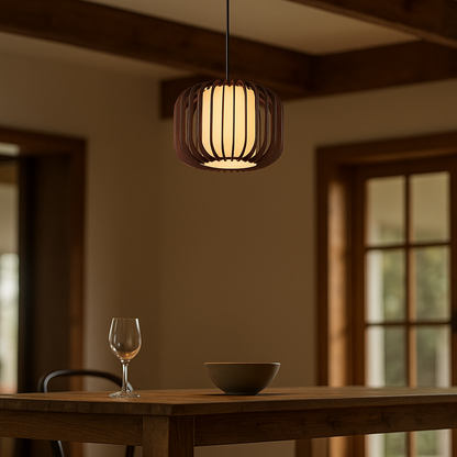 Drewniana Lampa Wisząca | Skandynawska Inspiracja