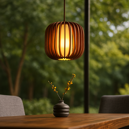 Drewniana Lampa Wisząca | Skandynawska Inspiracja