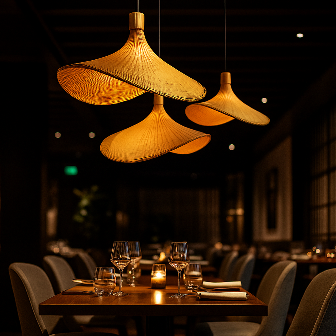 Rattanowa Lampa Sufitowa | Rustykalny Urok